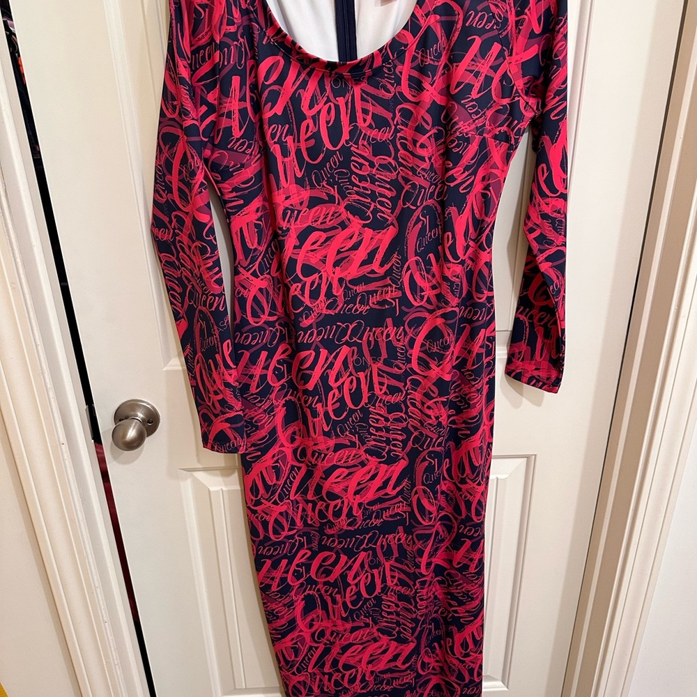 Stylish Pink and Black Women's Dress
